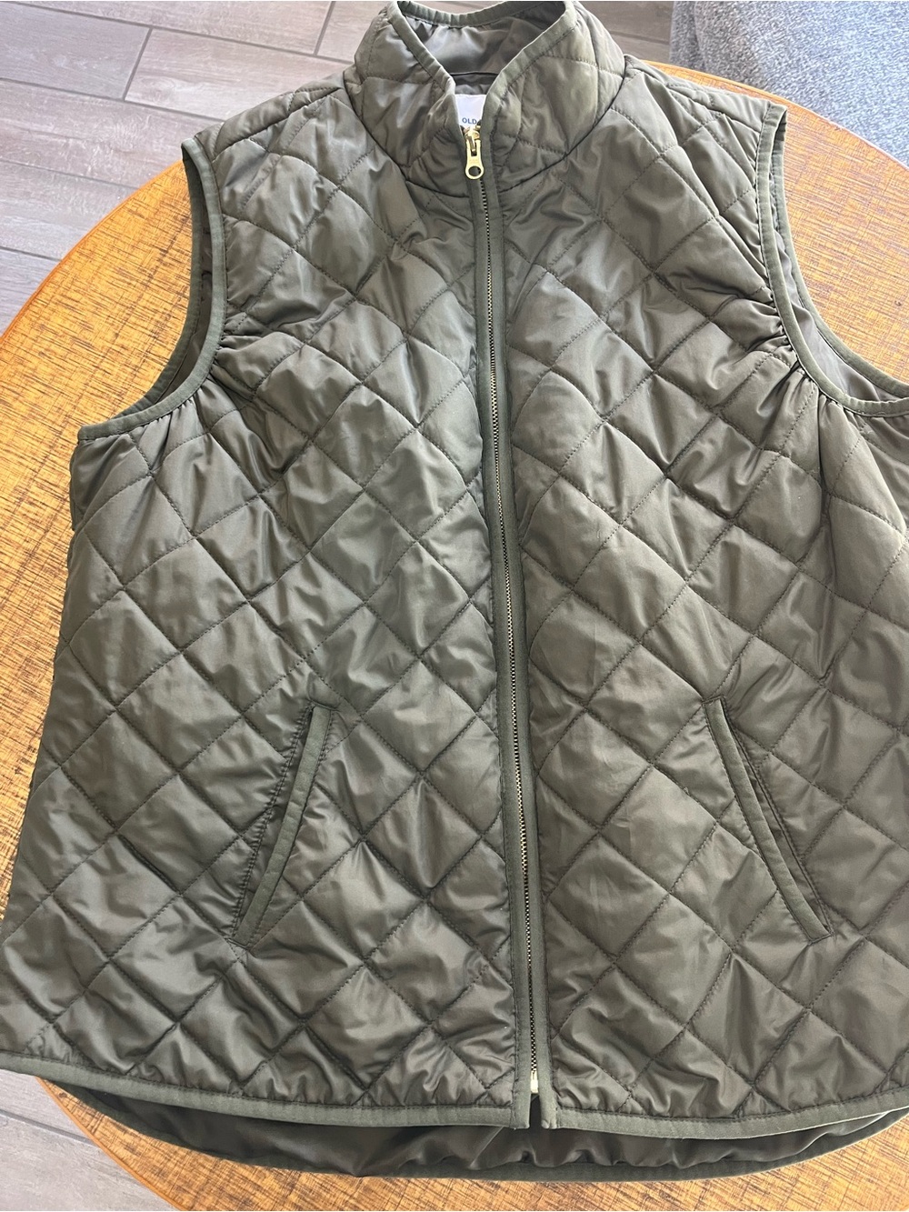 Old Navy Quilted Olive Vest